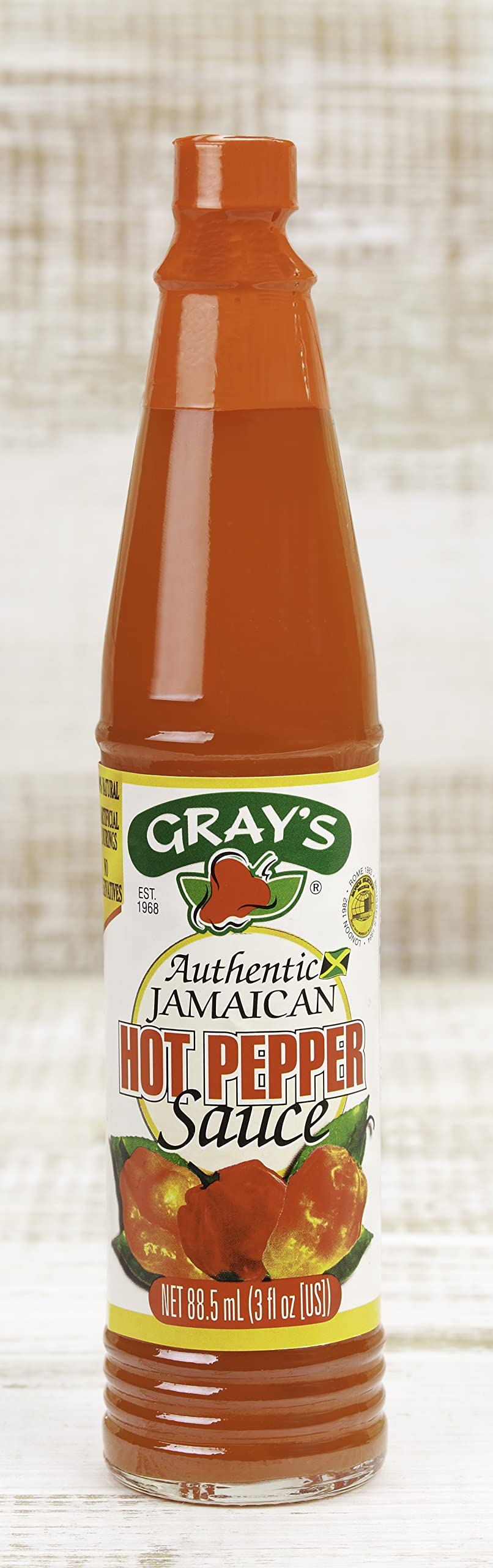Authentic Jamaican Gray's Hot Pepper Sauce - 6 fl oz - Spicy Caribbean Flavor for Grilling, Cooking & Seasoning