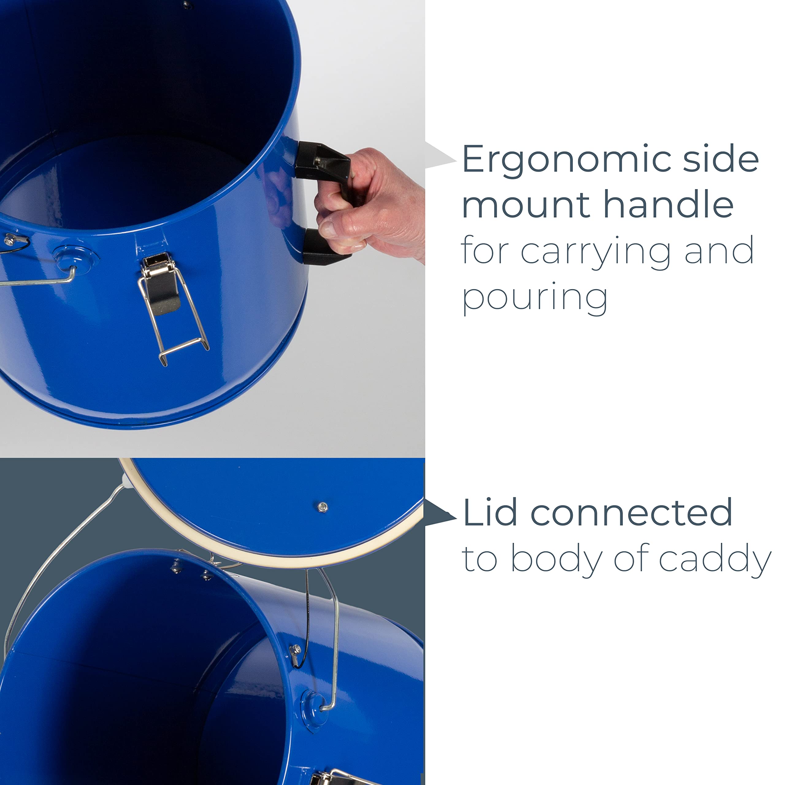 Crutello 6 Gallon Grease Disposal Bucket with Locking Lid - Safe Hot Oil Storage & Transport Container for Restaurants, Food Trucks & Home Kitchens - Perfect for Used Cooking Oil, Deep Fryer Oil & Grease Disposal