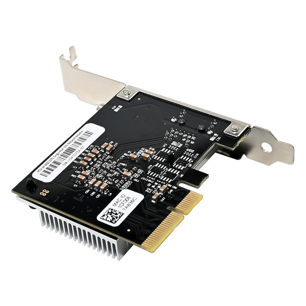 10Gbps PCIe Network Card - LIVASH AQC107S Single Port 10 Gigabit Ethernet Adapter for Servers & Gaming PCs | High-Speed LAN Connectivity for Data Centers, Cloud Computing & 4K Streaming