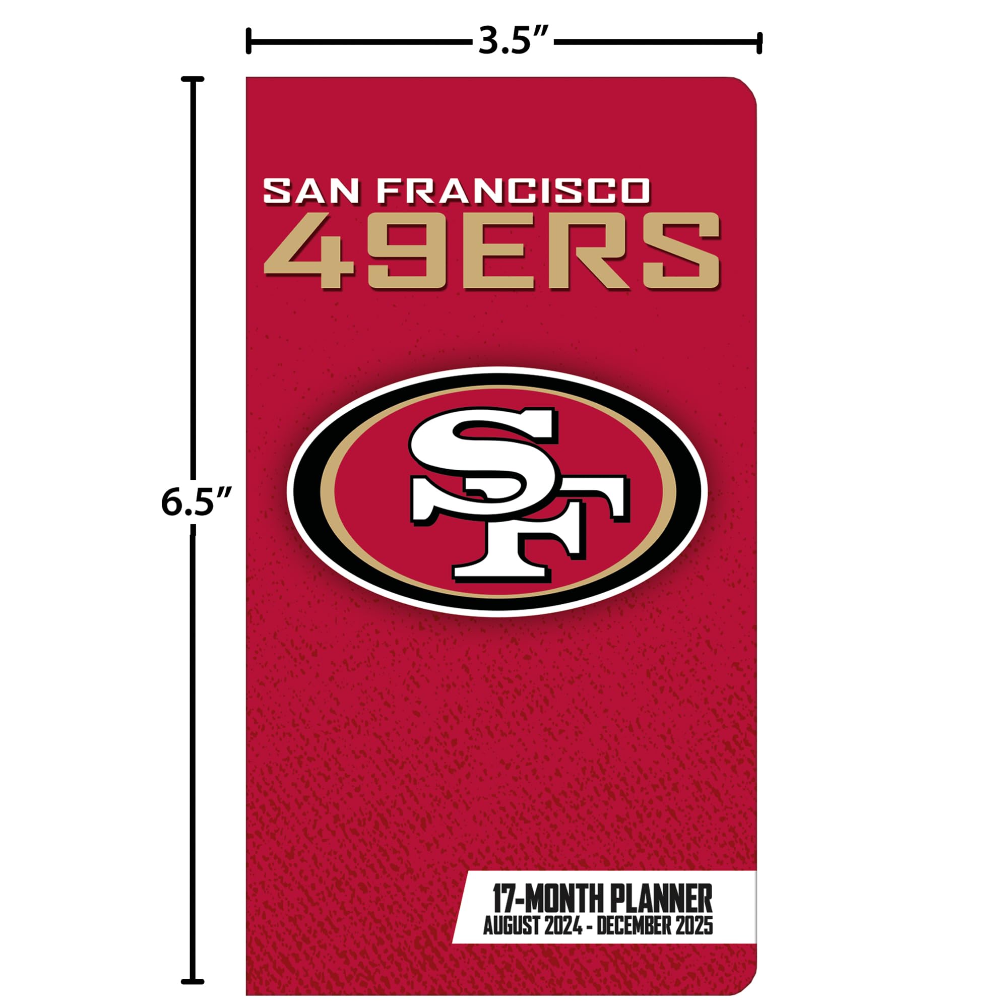San Francisco 49ers 2025 17-Month Pocket Planner - TURNER SPORTS Official NFL Schedule Organizer - Perfect for Football Fans & Game Day Planning (PF-25998890558) | Great for Tailgating, Season Tracking & Gift Giving