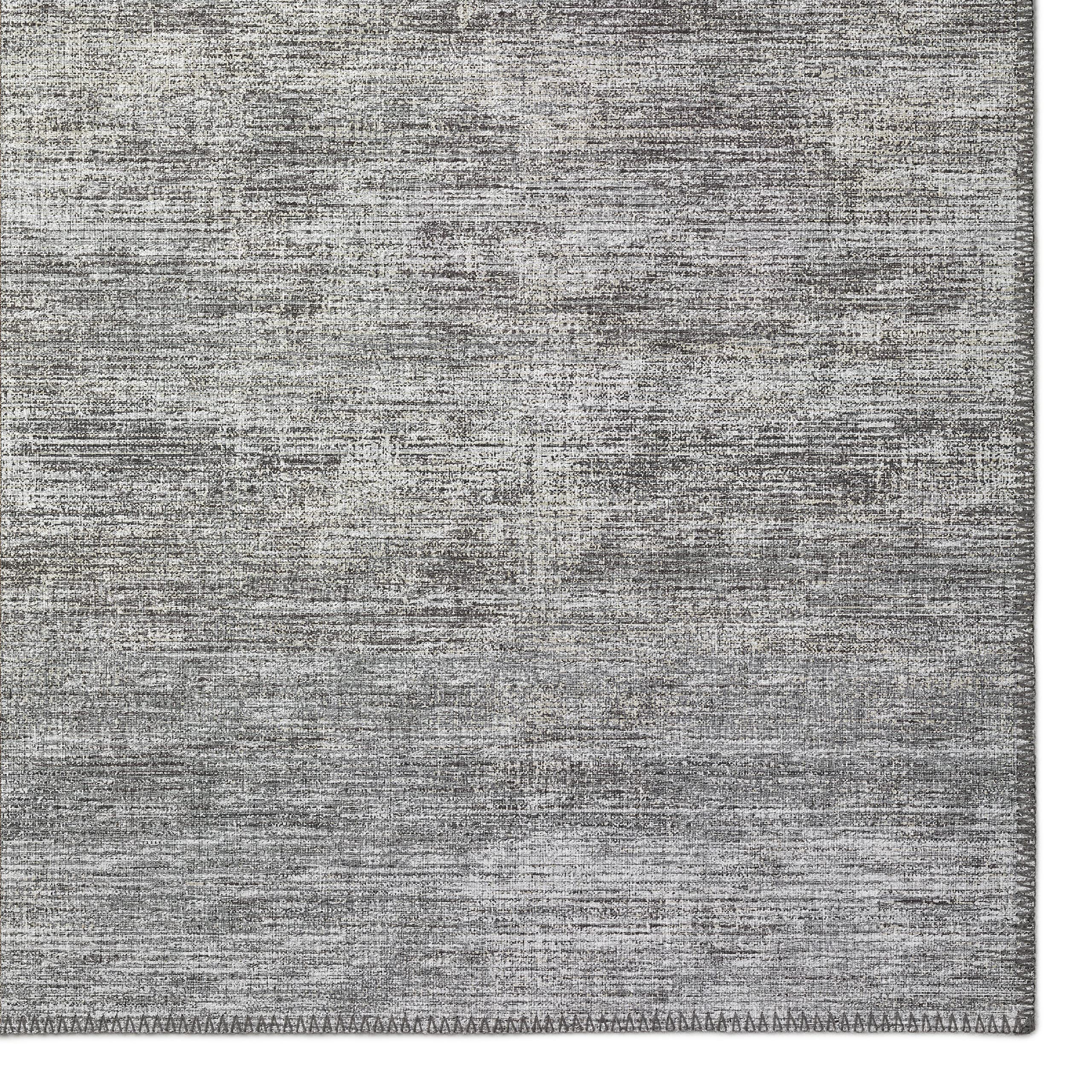 Addison Rugs Marston 9' x 12' Transitional Silver Indoor/Outdoor Area Rug - Stain Resistant, Machine Washable, Non-Shedding - Perfect for Bedroom, Living Room, Dining Room & Kitchen - Great for Patio, Deck or Sunroom Decor