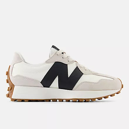 327 Sneaker for Men & Women - Moonbeam & Black Colorway - Comfortable Casual Shoes for Walking, Running & Everyday Wear