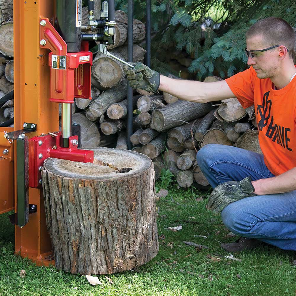 24 Ton Brave Log Splitter with Honda GC160 Engine - Powerful Firewood Splitting for Home Heating & Outdoor Woodworking Projects