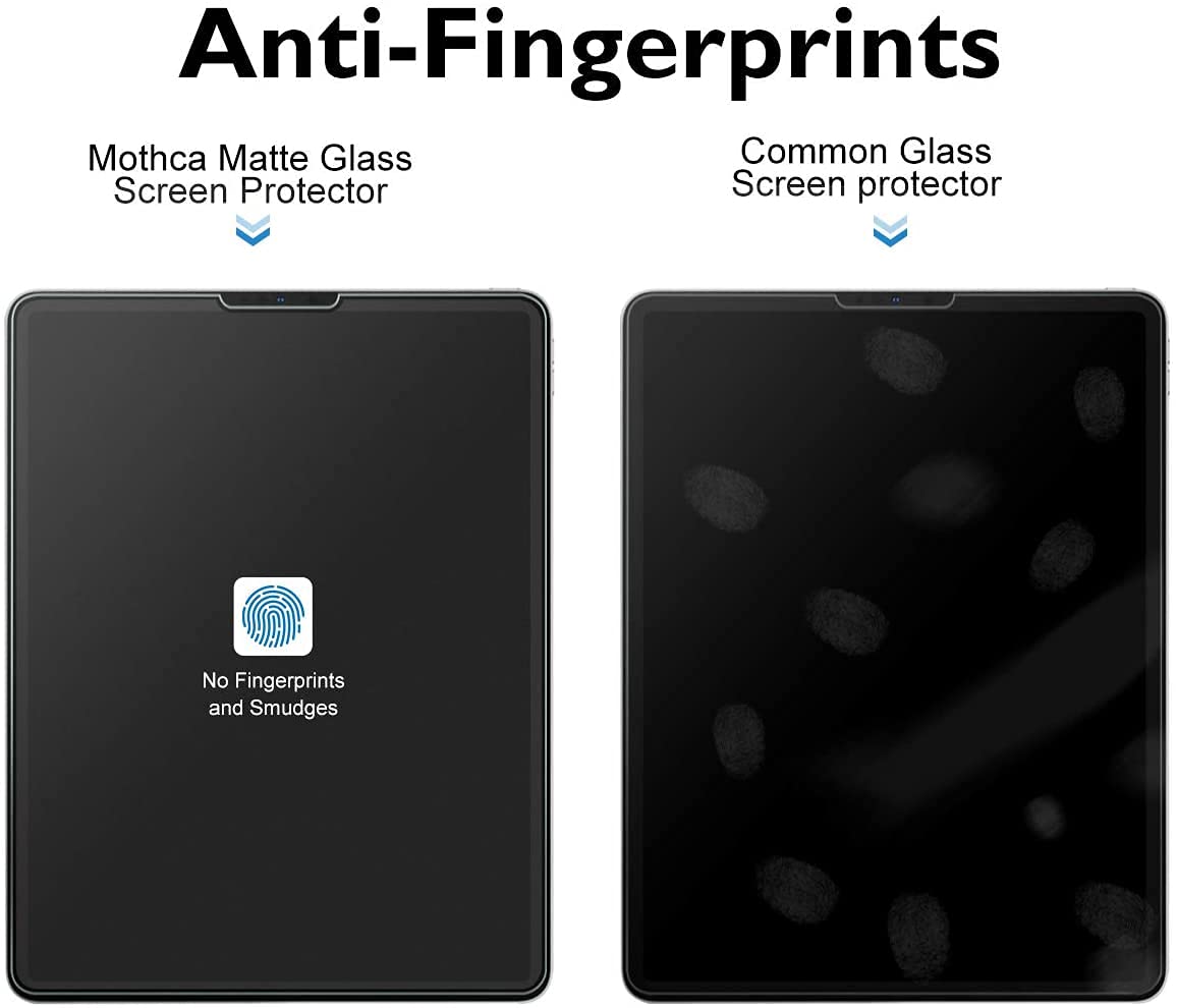 2 Pack Matte Glass Screen Protector for iPad Pro 11 Inch (2022/2021/2020/2018) & iPad Air 5/4 (10.9 Inch) - Anti-Glare, Anti-Fingerprint, HD Tempered Glass Shield - Smooth Touch for Work, Study & Entertainment