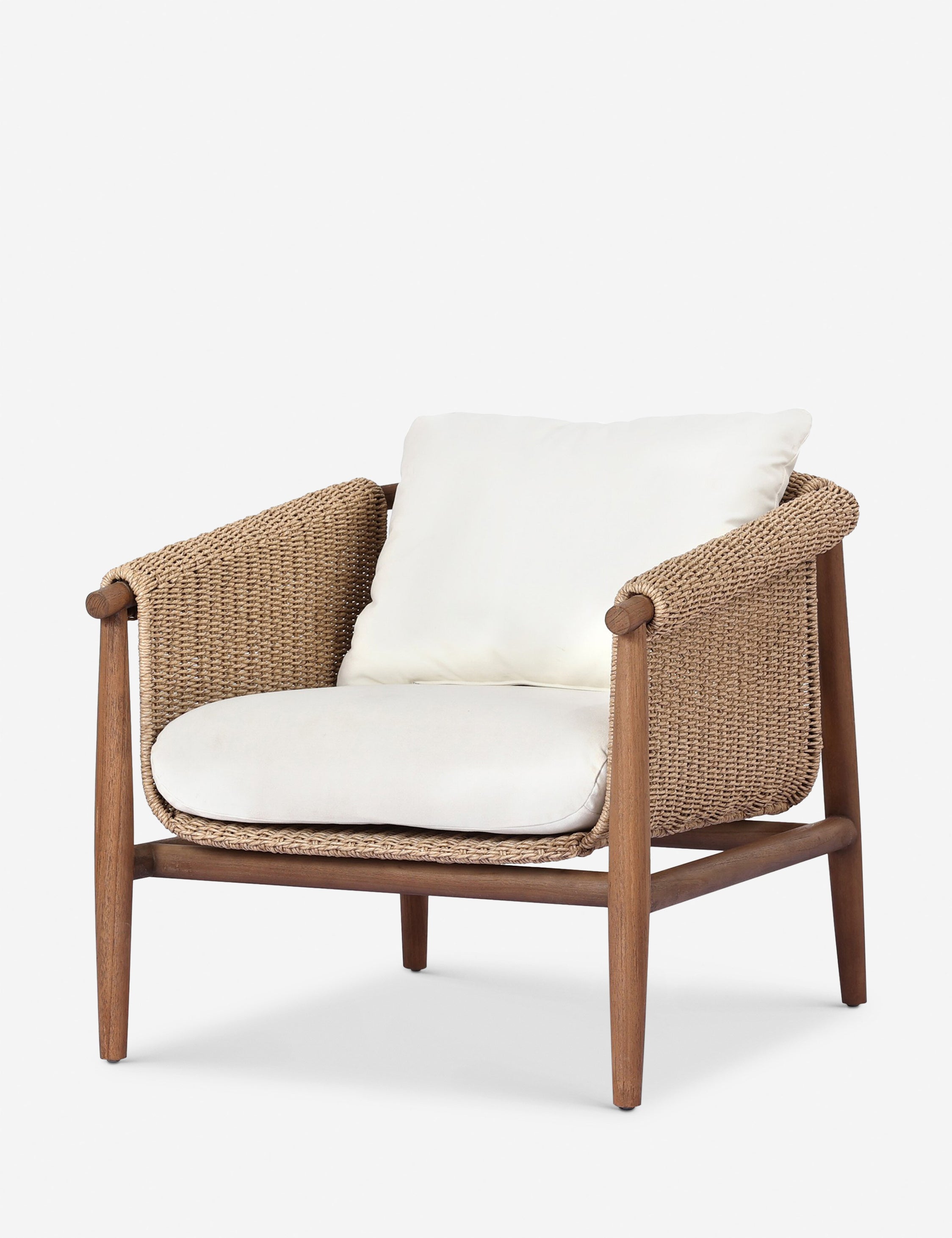 Cantrelle Outdoor Accent Chair - Waterproof Wicker Patio Lounge Chair with Cushion, Perfect for Garden, Poolside, Deck & Backyard Relaxation