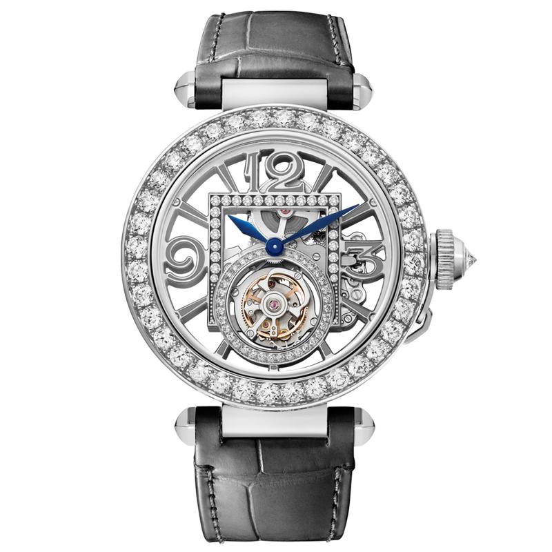 Cartier Pasha de Cartier 41mm 18K White Gold Diamond Skeleton Watch for Men - Luxury Automatic Mechanical Timepiece for Formal Events & Business Meetings