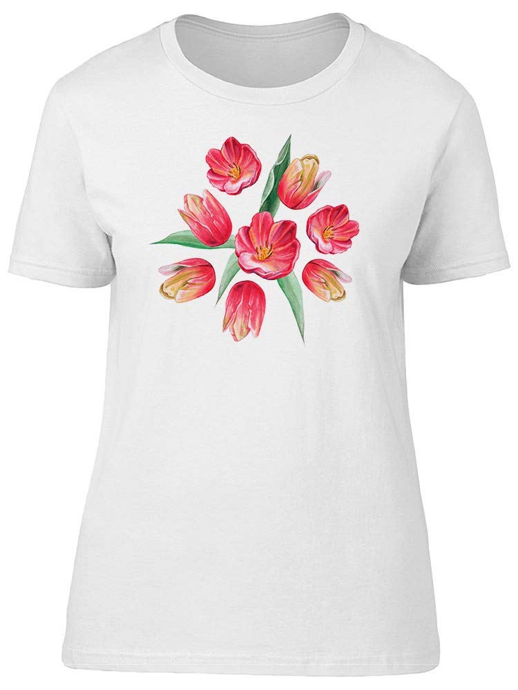 Red Tulips Spread Away Graphic T-Shirt for Men - Soft Cotton Casual Tee for Everyday Wear, Street Style & Outings