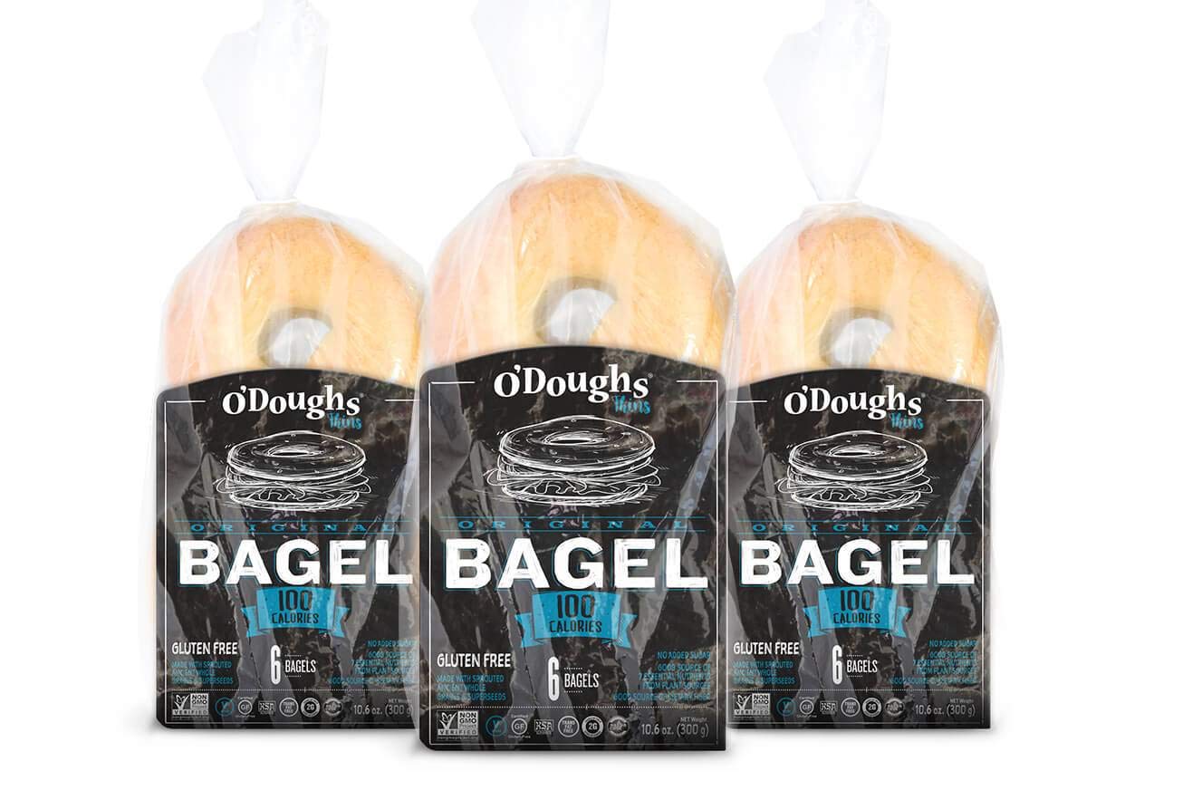 O'doughs Gluten Free Original Bagel Thins - 10.58 Oz (Pack of 6) | Healthy Breakfast & Snack Option for Celiac Diet & Weight Management