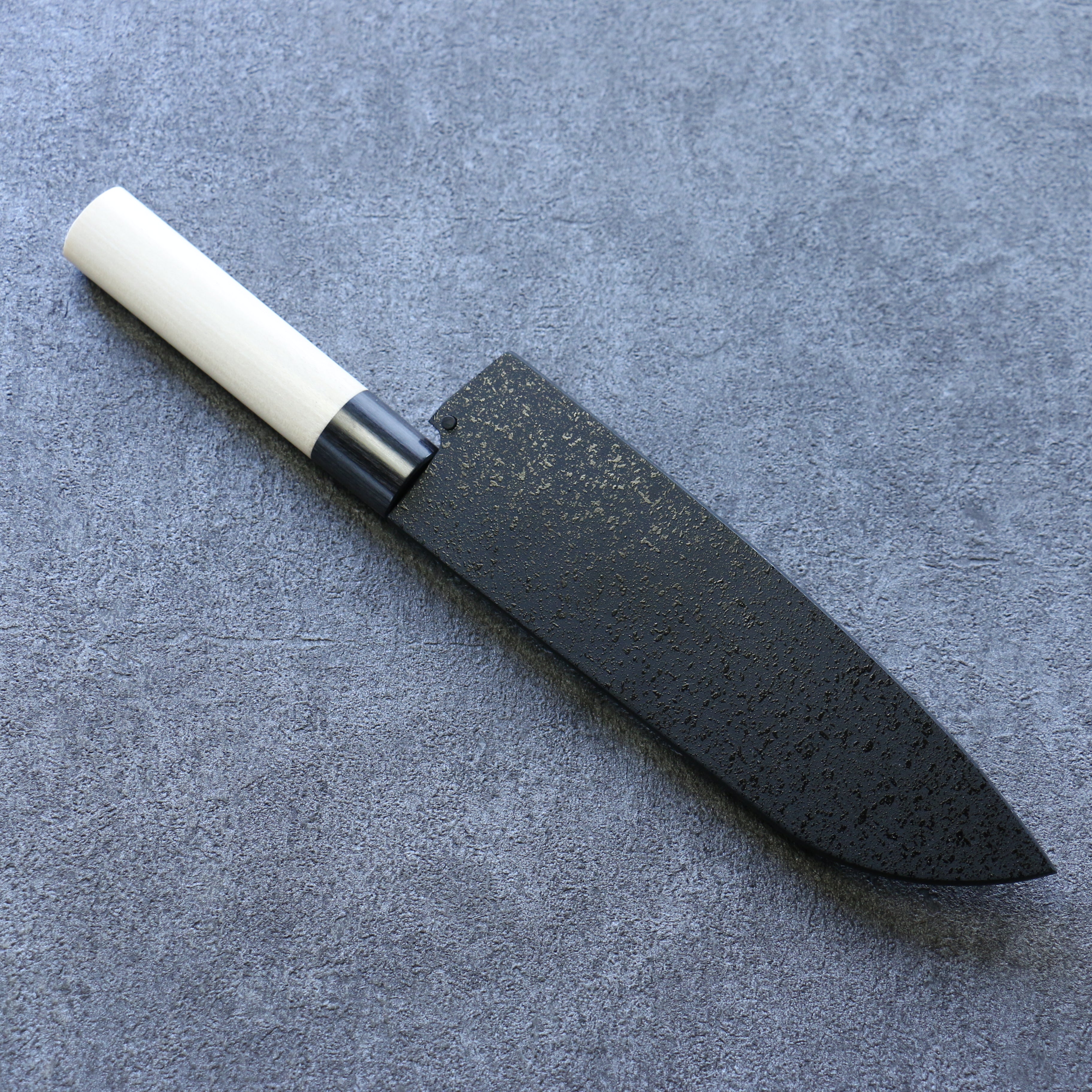 Premium Kuroshime Magnolia Wood Sheath for 165mm Santoku Knife - Handcrafted Plywood Pin Protection - Perfect for Kitchen Storage, Travel & Gift Giving