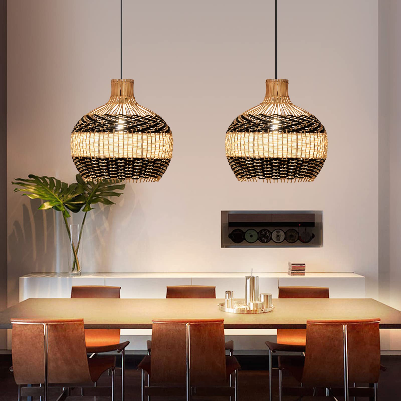 Arturesthome Handmade Rattan Pendant Light - 15.74