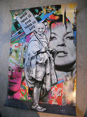 Mr. Brainwash Limited Edition Banksy-Style Poster - 'Where There Is Love' 2011 Artwork - Perfect for Home Decor, Office Wall Art & Gift for Art Lovers