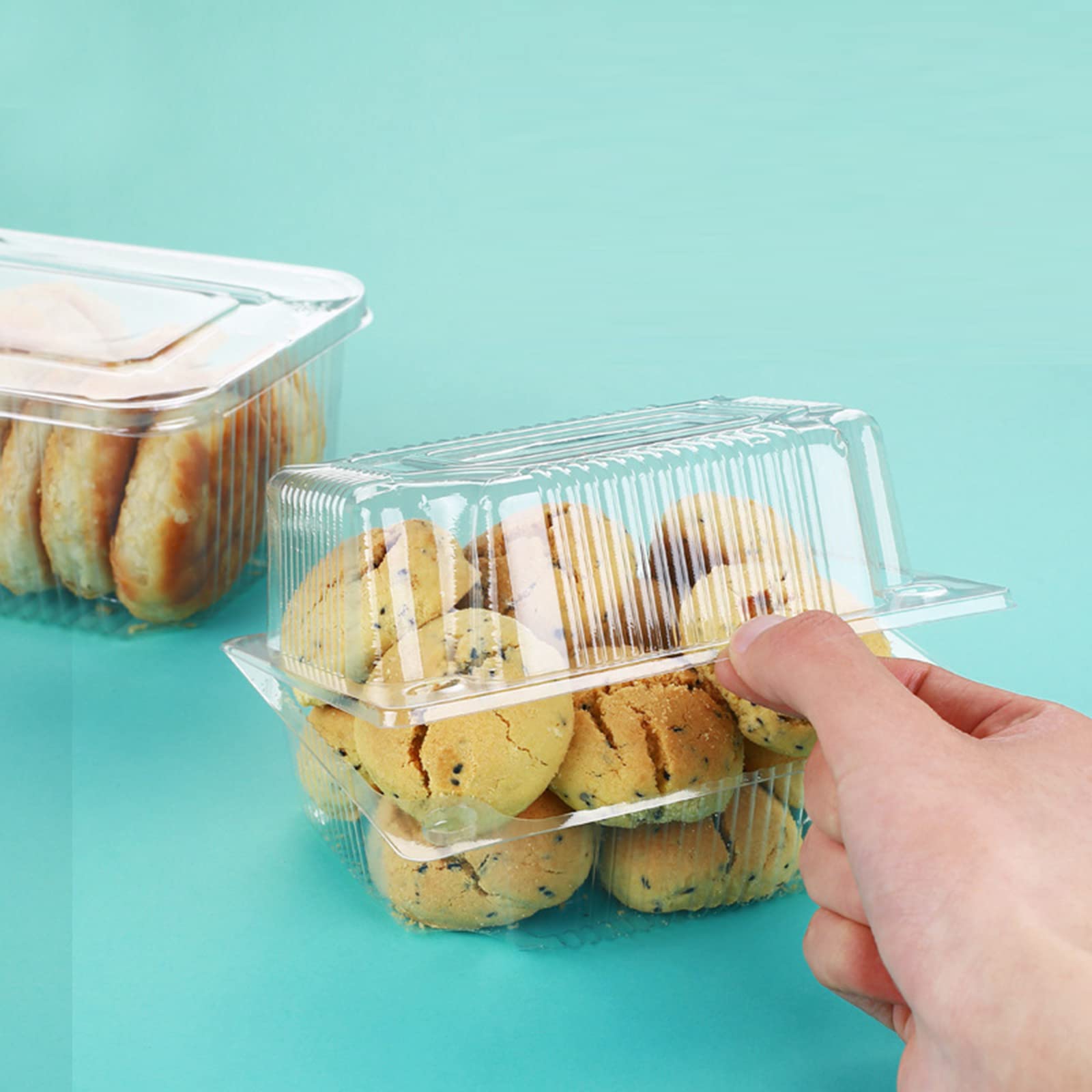 50-Piece 5.3 Inch Cake Slice Boxes - Individual Portion Cake Boxes for Muffins, Salads, Fruits & Biscuits | Perfect for Birthday Parties, Weddings & Bakeries | Ideal for Takeout, Dessert Display & Gift Packaging