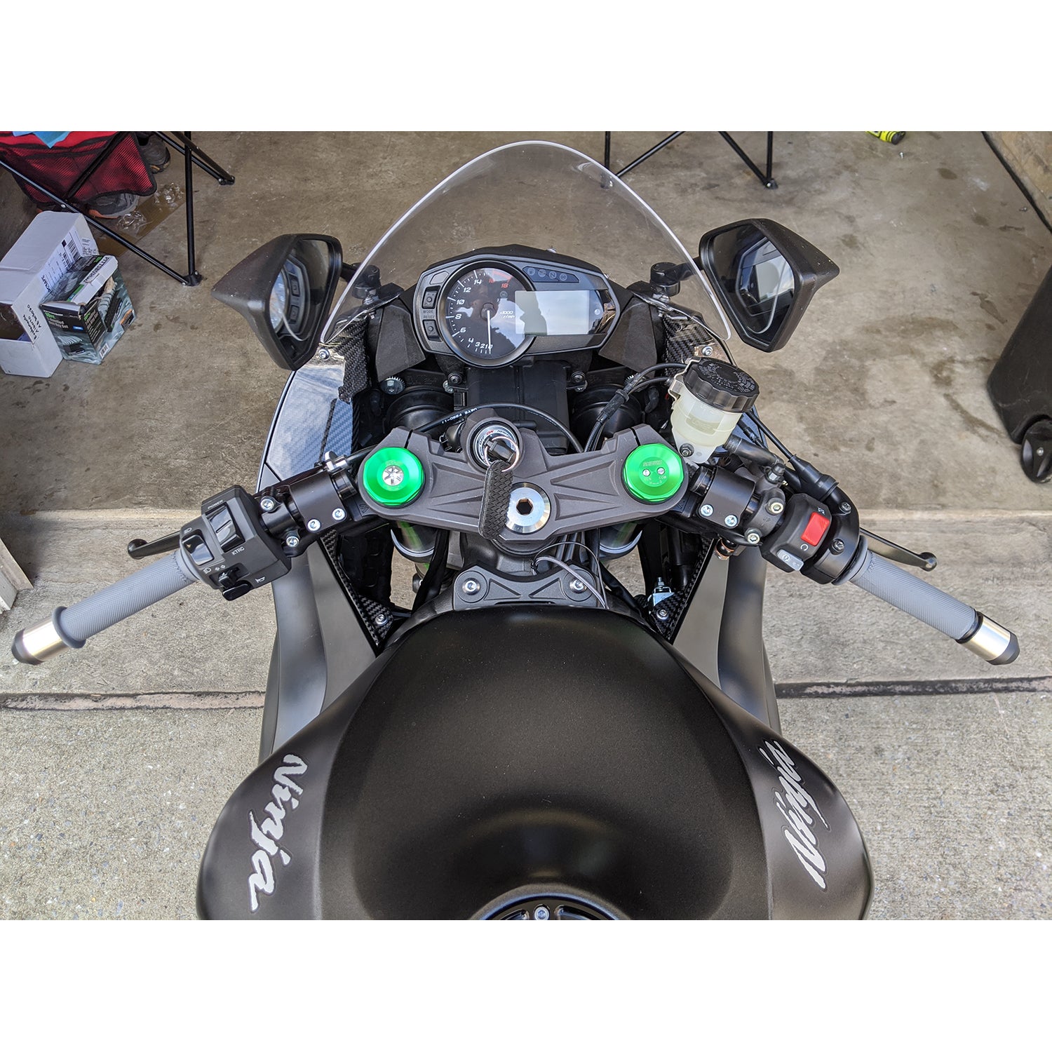 Adjustable 35MM Clip-On Risers for Kawasaki ZX6R (2013+) - Side Mount Angle Rise for Comfortable Riding & Sport Bikes - Perfect for Long Distance Touring & Commuting