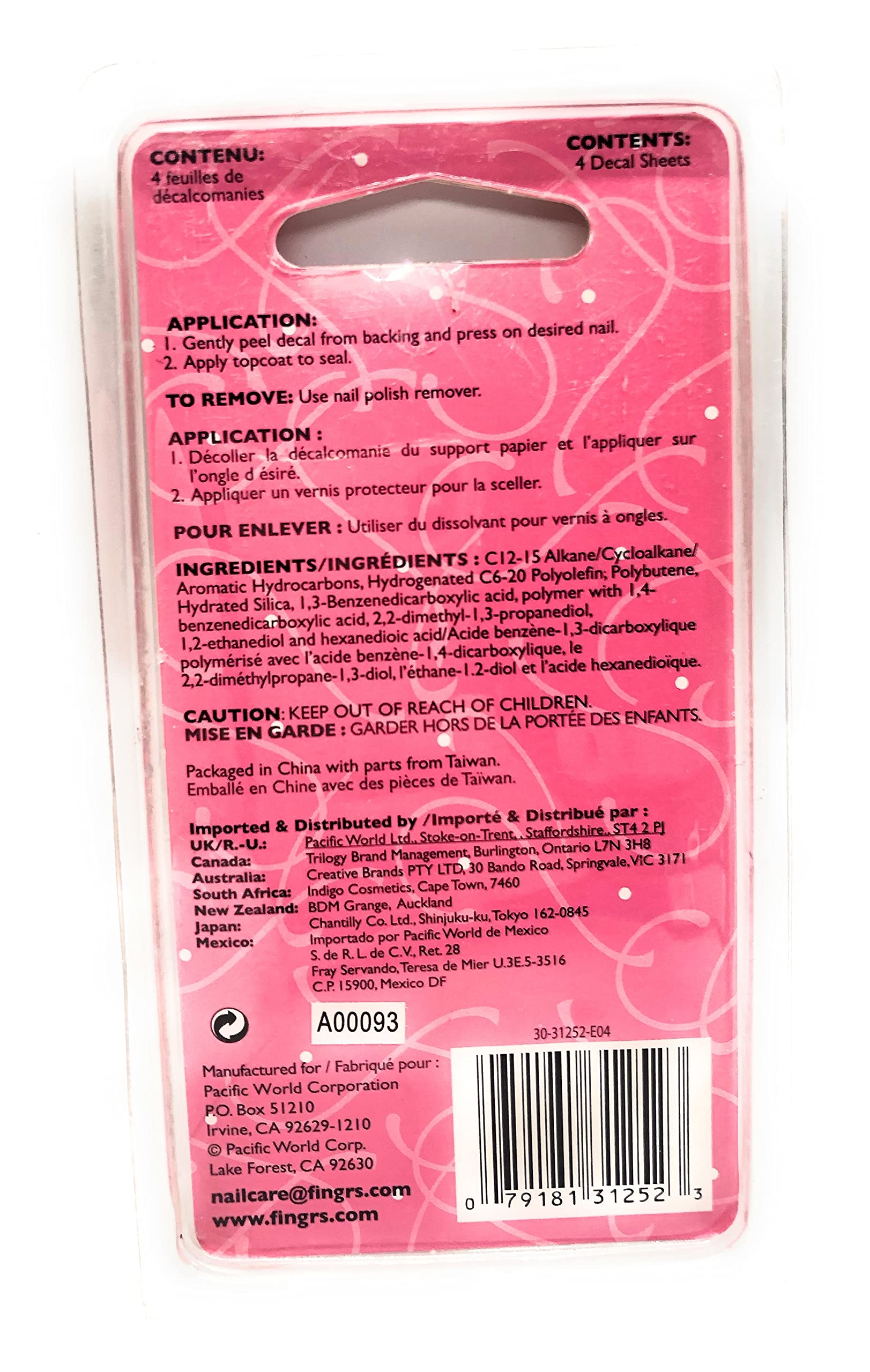 Little Fing'rs Girlie Nails Nail Art Kit - Variety Pack of 500+ Fake Nails for Girls, Kids & Teens | Perfect for Parties, Halloween Costumes & DIY Manicures