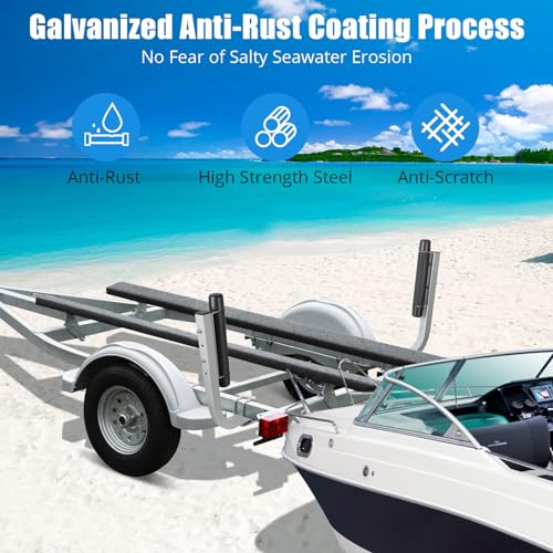 GARVEE 2PCS Rustproof Galvanized Steel Trailer Guide Poles - 20.5