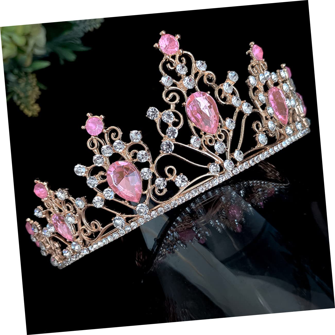 Minkissy 5-Piece Crystal Crown Set - Fairy Wedding Hair Accessories, Bridal Tiara & Headpiece for Bride, Banquets, and Special Events | Elegant Rhinestone Headdress for Weddings, Prom, and Pageants