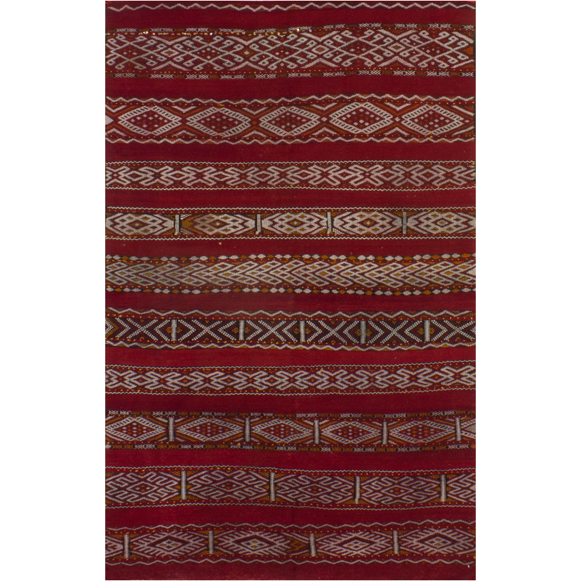 Vintage Kilim Rug Circa 1930 - Authentic Handwoven Turkish Flat-Weave Carpet for Boho Home Decor, Living Room, Bedroom & Office