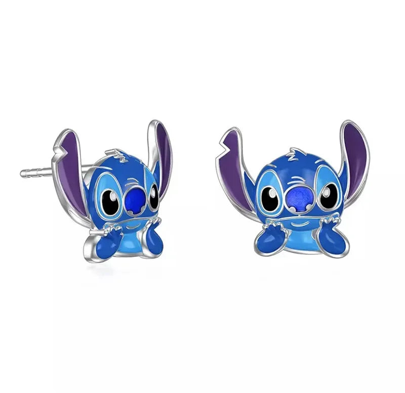 Disney Lilo & Stitch Cartoon Stud Earrings for Girls - Perfect for Cosplay, Gifts, and Everyday Fashion Accessories