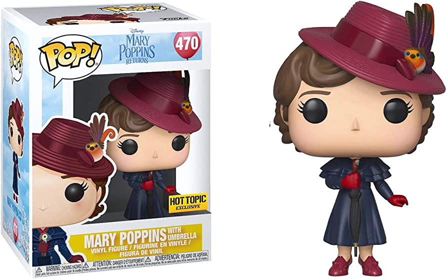 Disney Mary Poppins Collectible Figure with Umbrella - HT Exclusive #470 (Vaulted) | Perfect for Disney Fans, Movie Collectors, and Home Display