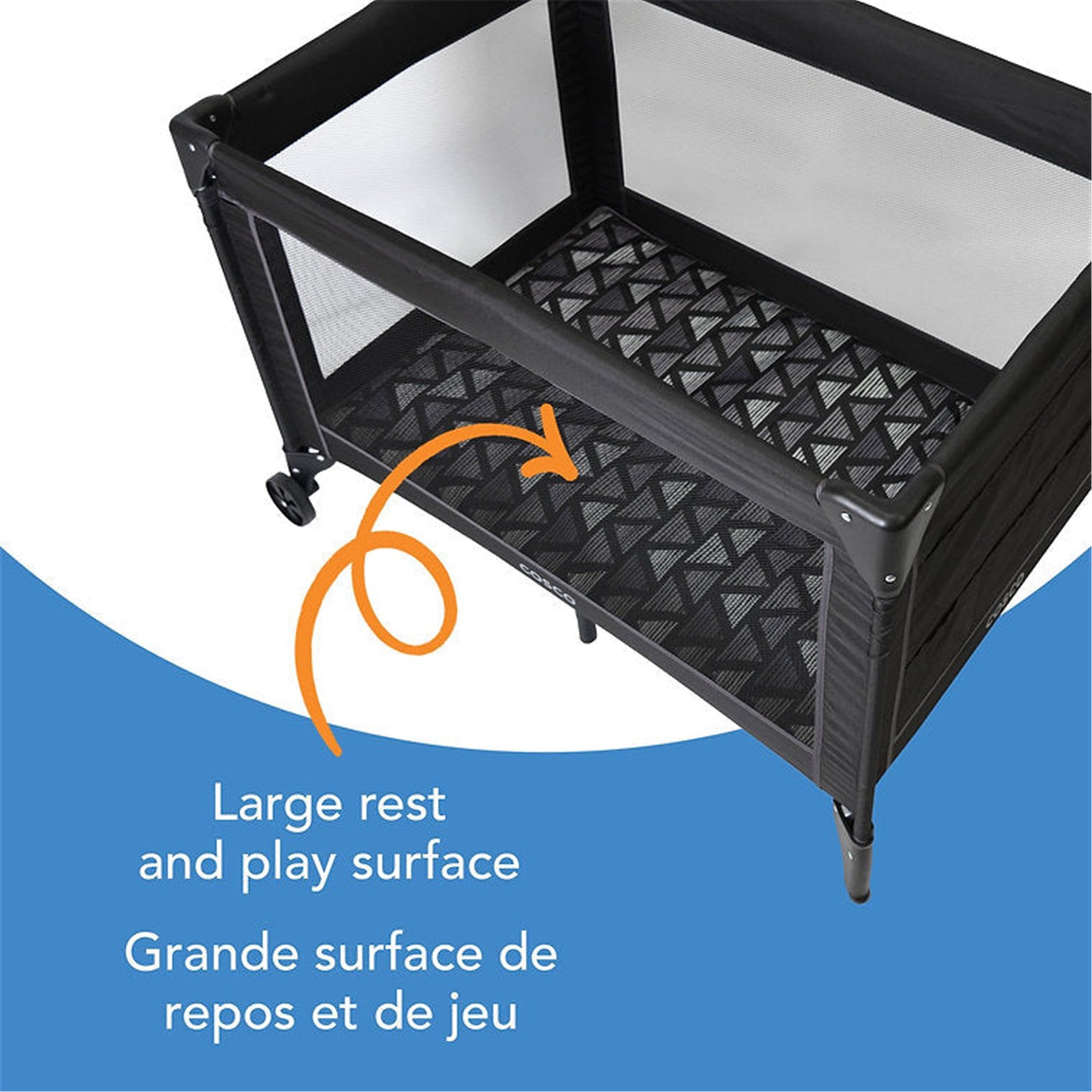Cosco Funsport Plus Playard - Portable Baby Playpen with Canopy & Storage Bag - Ideal for Indoor & Outdoor Use, Travel, Beach, and Backyard Playtime