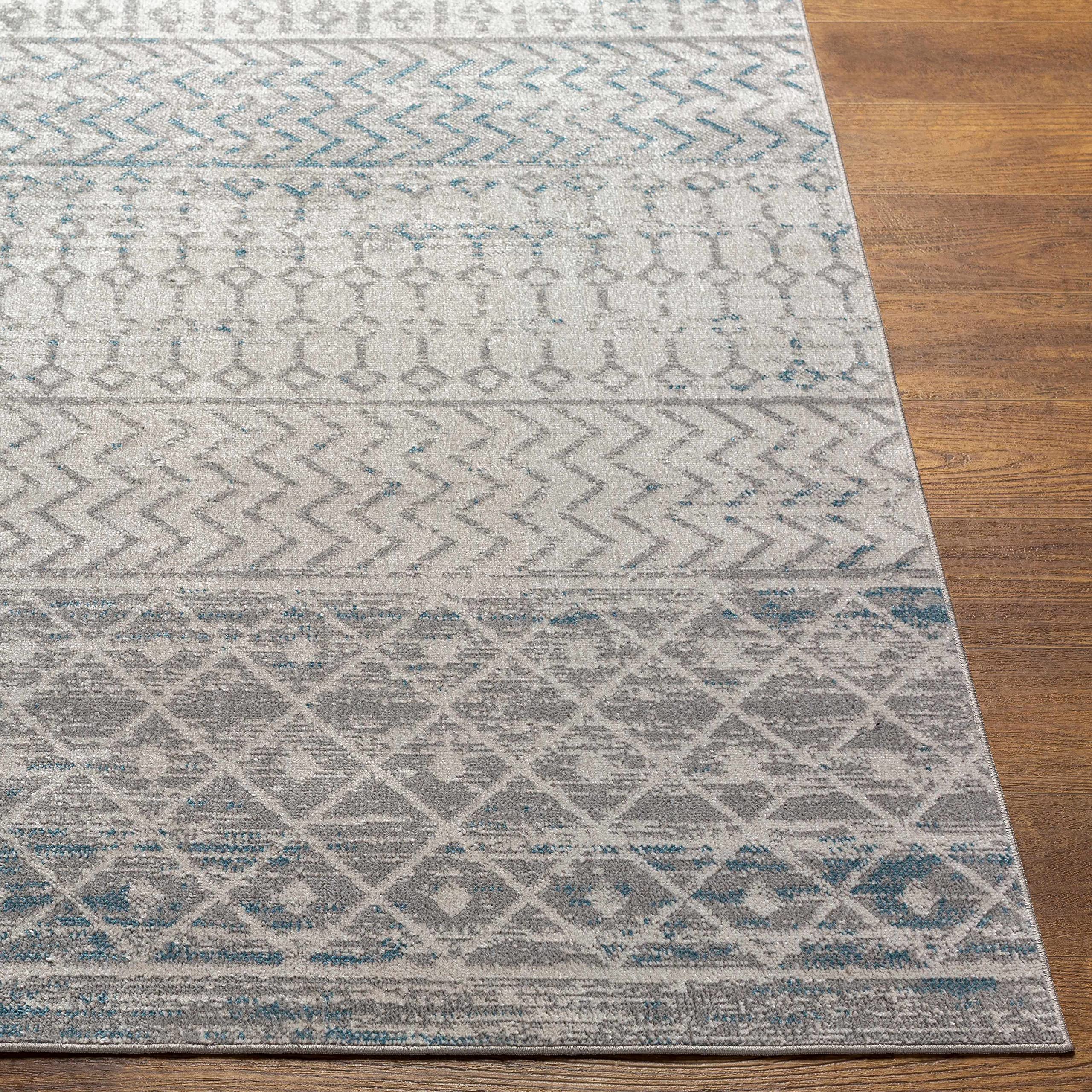 Machine Washable Hauteloom Tambac Area Rug - Blue & Gray 7'10