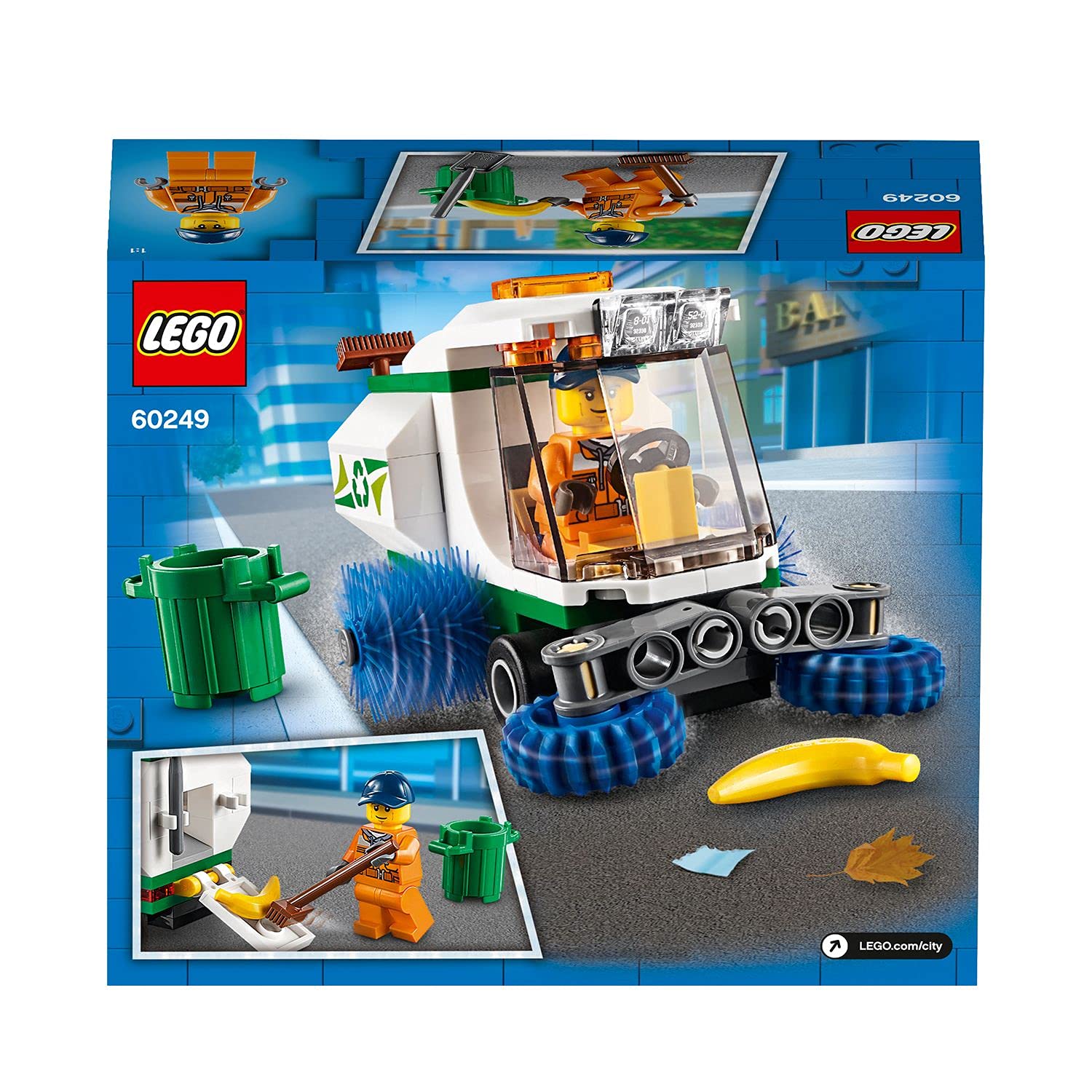 LEGO 60249 City Great Vehicles Street Sweeper Toy Truck - Fun Construction Vehicle Playset for Kids, Perfect for Pretend Play & City Building Scenes