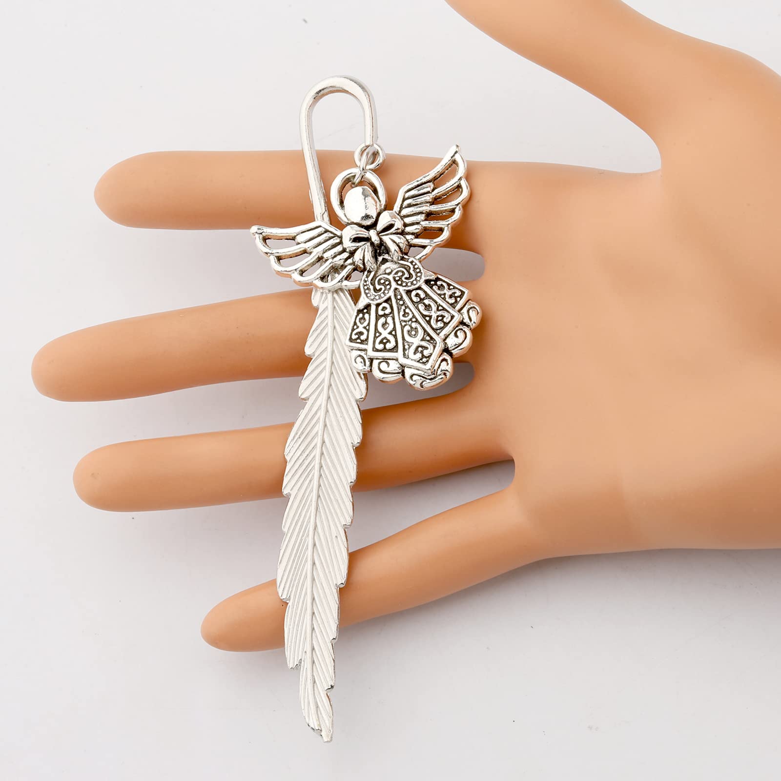 WSNANG Angel Metal Bookmark - Elegant Feather Design for Book Lovers, Religious Gift Idea - Perfect for Bible Study, Journaling & Reading Accessories
