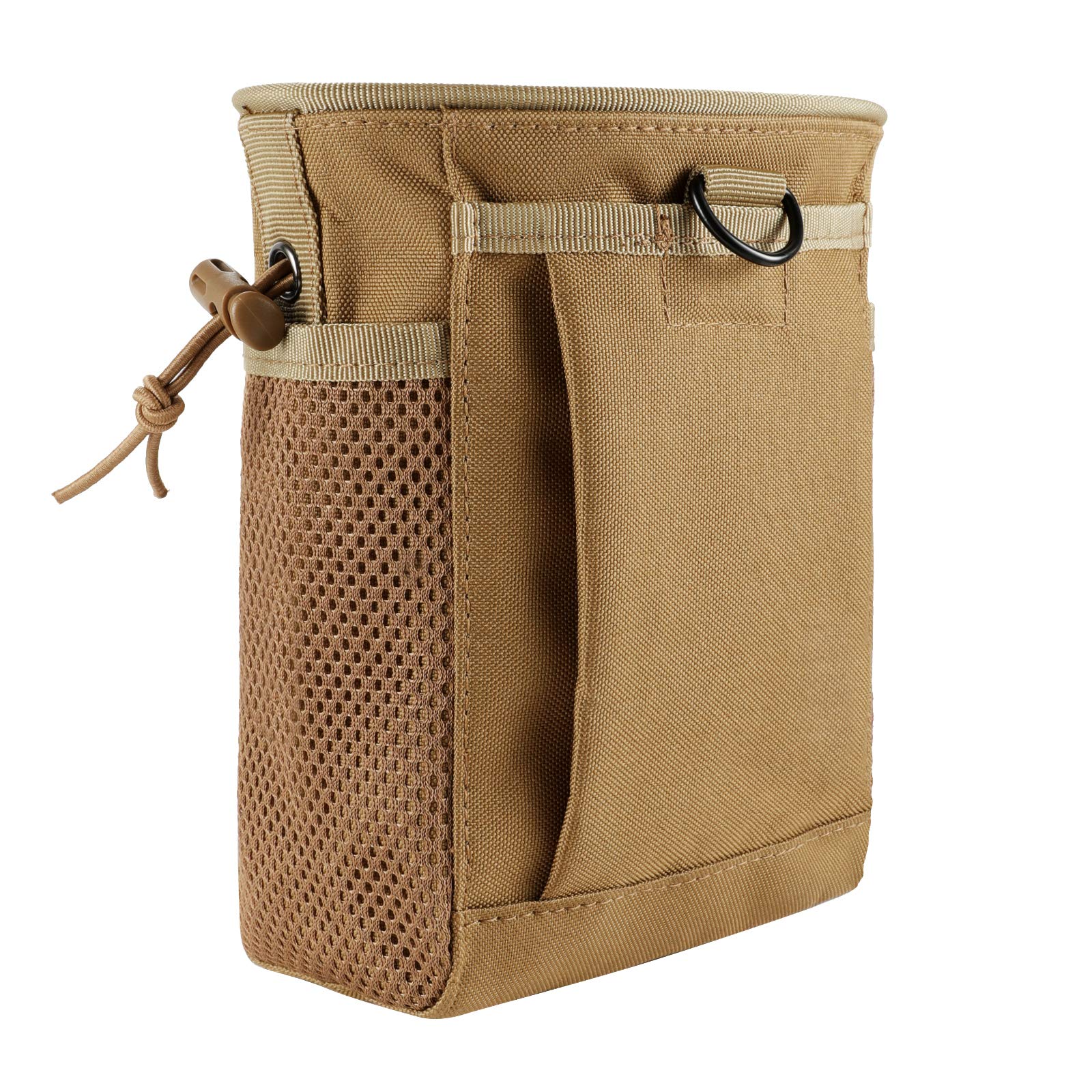 Tactical MOLLE Drawstring Magazine Dump Pouch - Adjustable Military Utility Belt Fanny Pack for Ammo Storage | Outdoor Shooting Range, Hunting & Airsoft Accessories