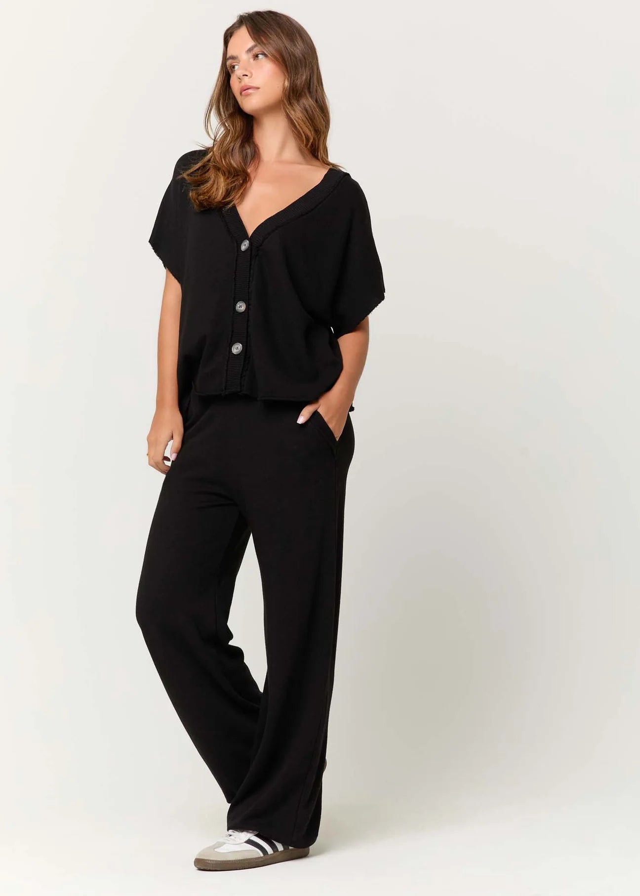 Dorian Button Front Top for Women - Stylish Black Blouse for Casual & Office Wear | Perfect for Work, Dates & Everyday Outfits