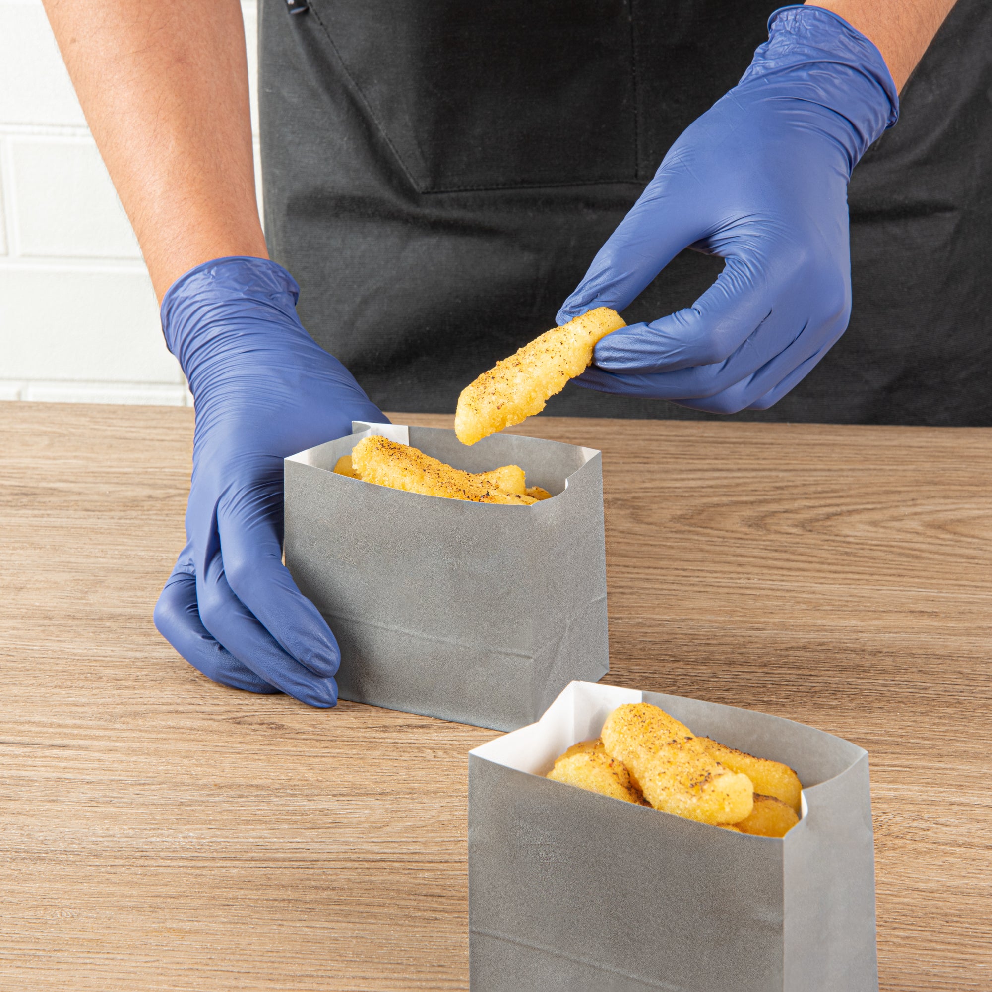 Premium Gray Paper Snack Bags 4.25