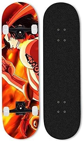 Naruto Gaara Anime Skateboard - 7 Layer Canadian Maple Double Kick Concave Deck for Teens & Adults | Perfect Gift for Anime Fans | Great for Street Skating & Collectors