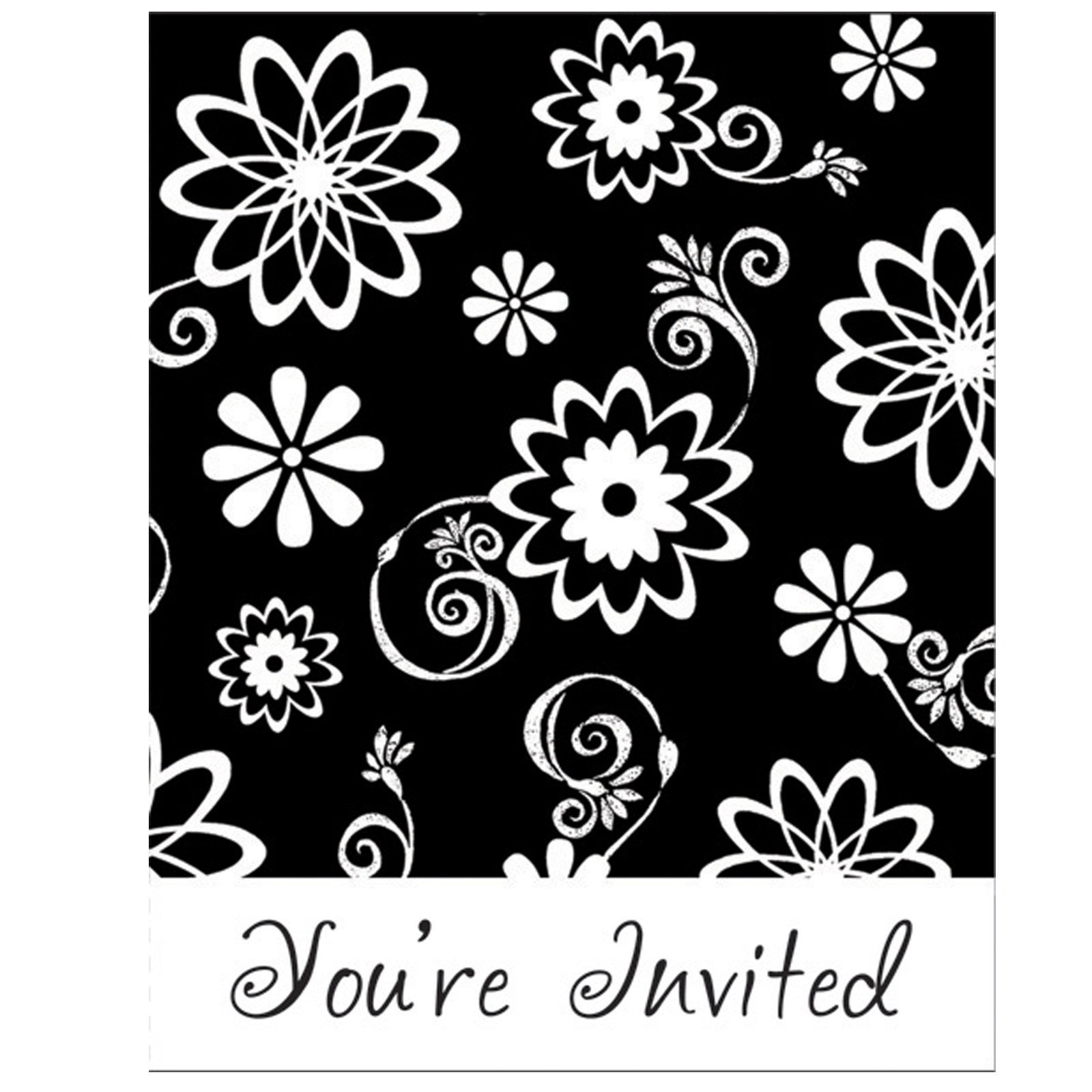 Cosmic Flowers Invitations - Elegant Floral Wedding Invitations & Party Stationery - Perfect for Weddings, Bridal Showers & Special Events
