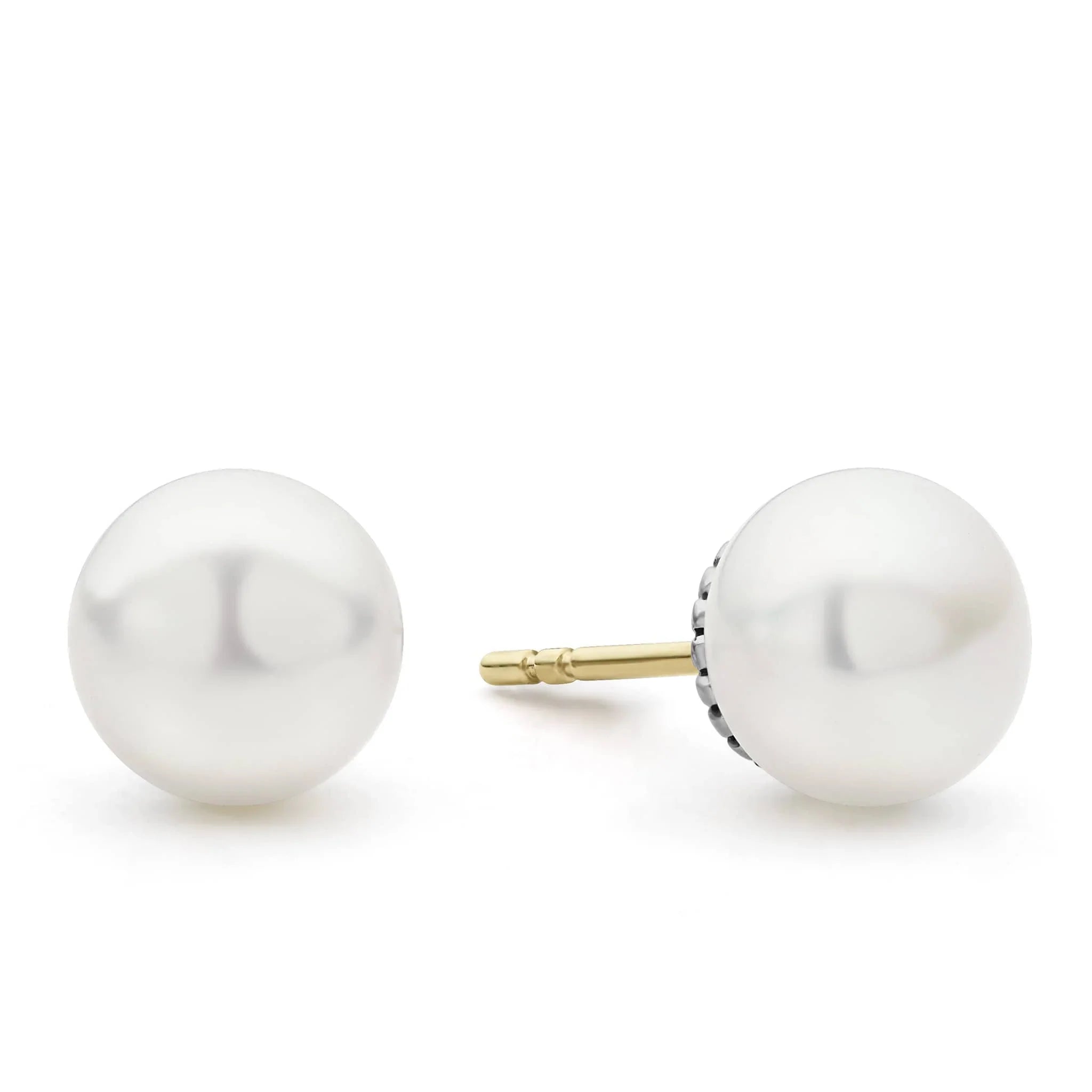 Pearl Stud Earrings for Women - Classic White Freshwater Pearl Earrings - Perfect for Weddings, Parties & Everyday Wear