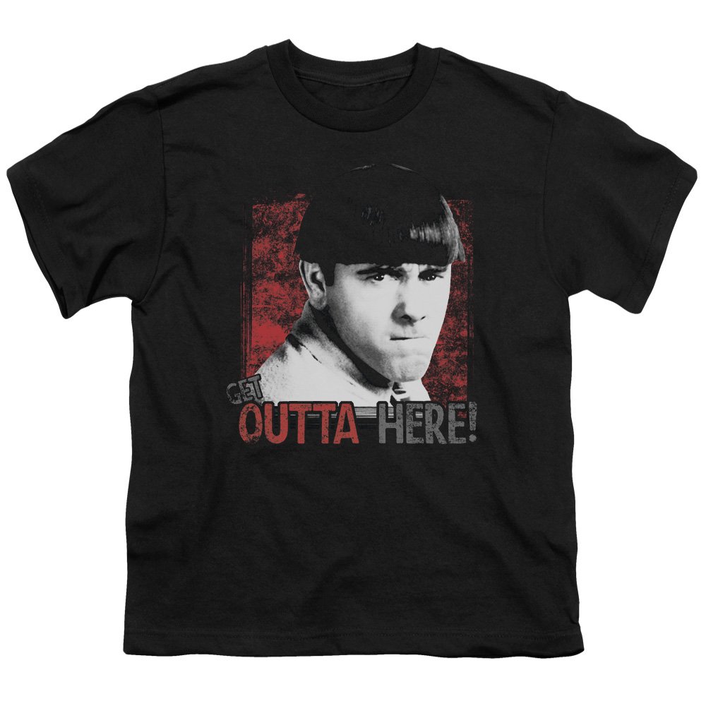 Three Stooges Vintage 'Youth Get Outta Here' Funny T-Shirt | Classic Comedy TV Show Merchandise | Perfect for Fans, Gifts & Casual Wear