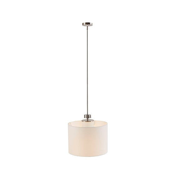 Pacific Metal Pendant Light with Drum Shade - Modern Industrial Ceiling Fixture for Dining Room, Kitchen Island & Bedroom Lighting