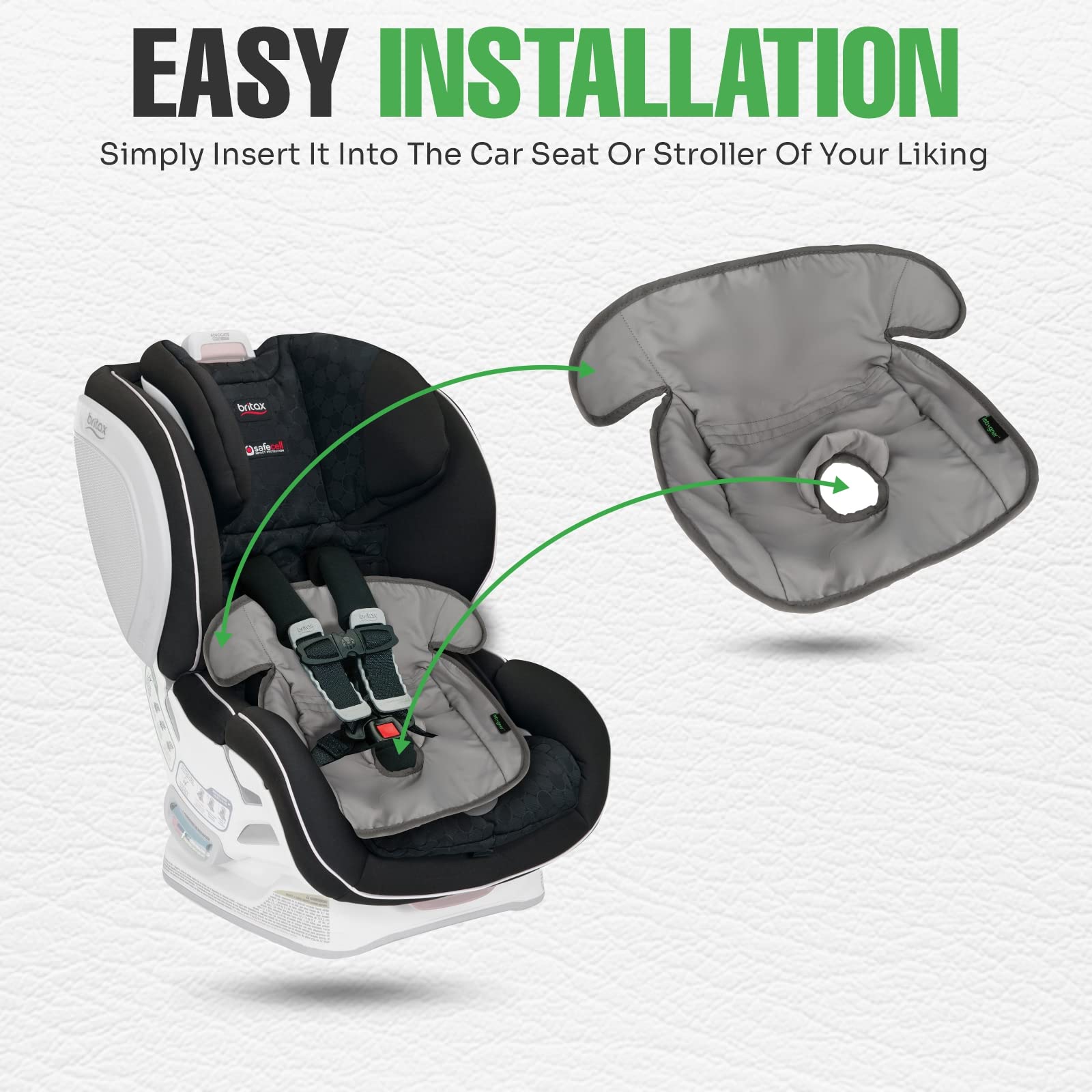 **Lebogner Waterproof Car Seat Liner – 100% Leak-Proof Baby Stroller Pad, Anti-Slip Vinyl Backing for Toddler Potty Training – Ideal for Travel, Daily Use & Mess Protection**