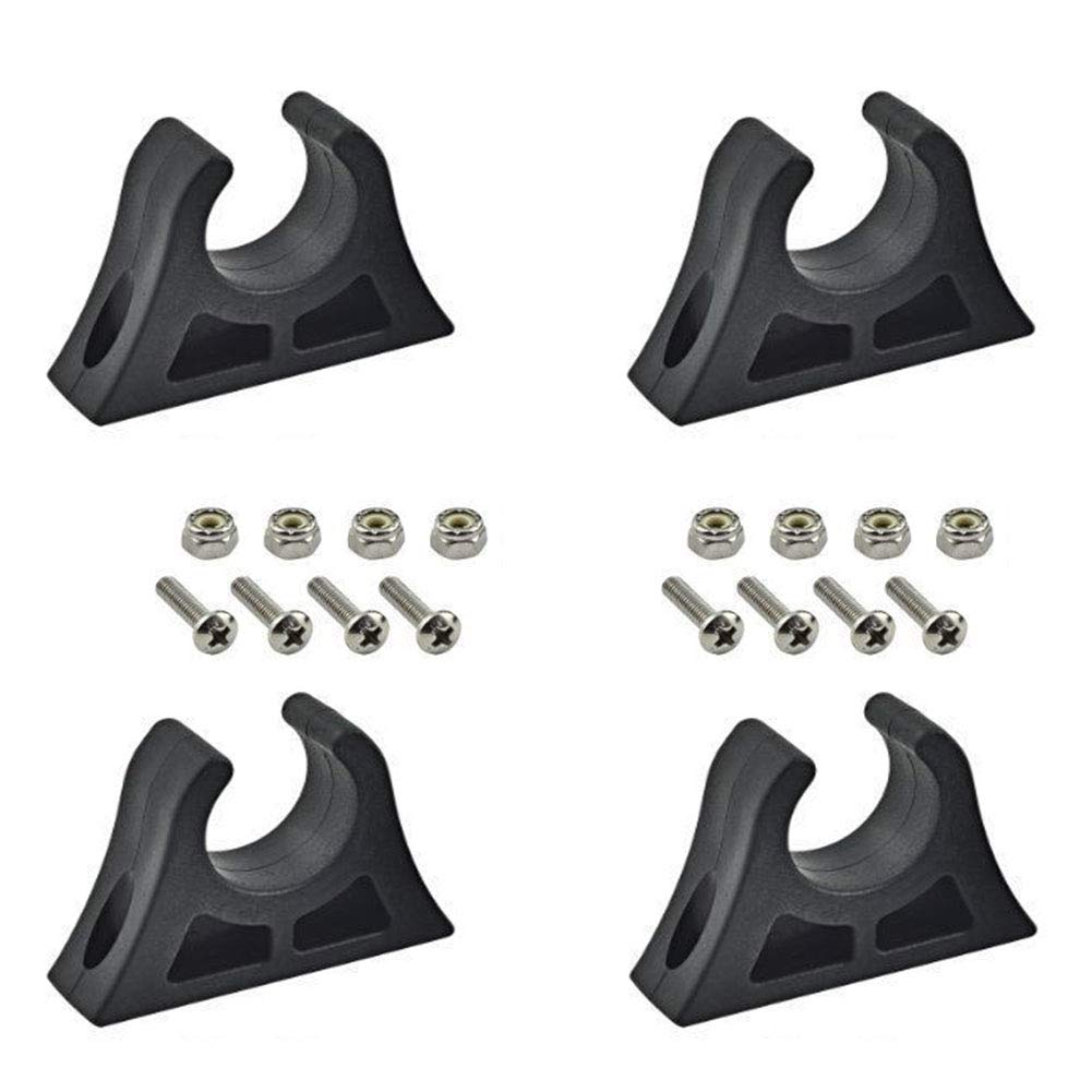 BOOHAO Kayak Paddle Clips - 4 Pack Nylon & Rubber Canoe Oar Holder Clips for Inflatable Boats, Kayaks, and Rowing Boats - Secure Paddle Storage for Water Sports & Outdoor Adventures