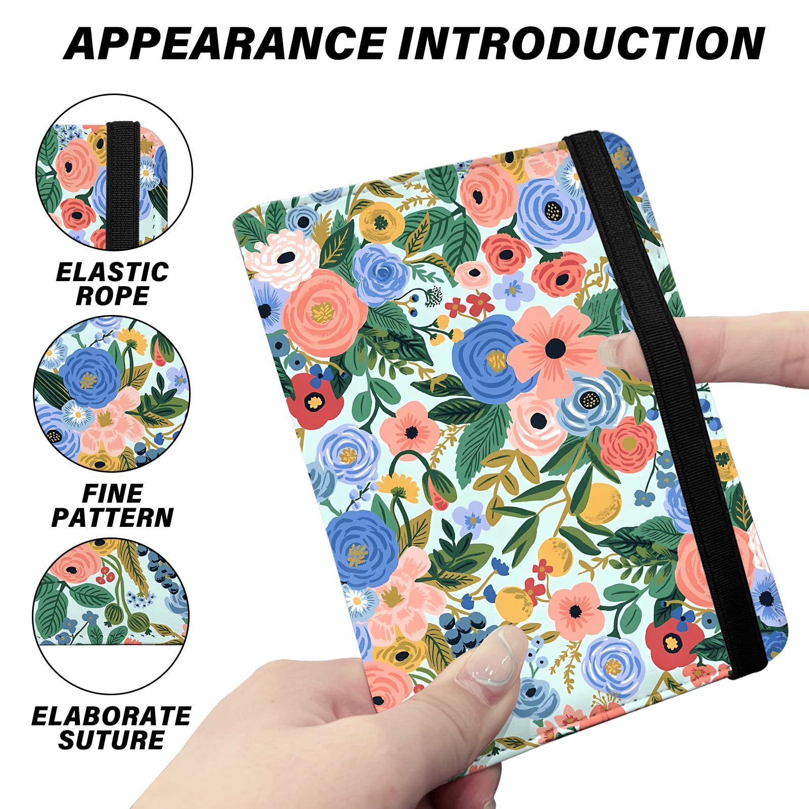 RFID Blocking Passport Holder & Wallet - Floral Design for Travel