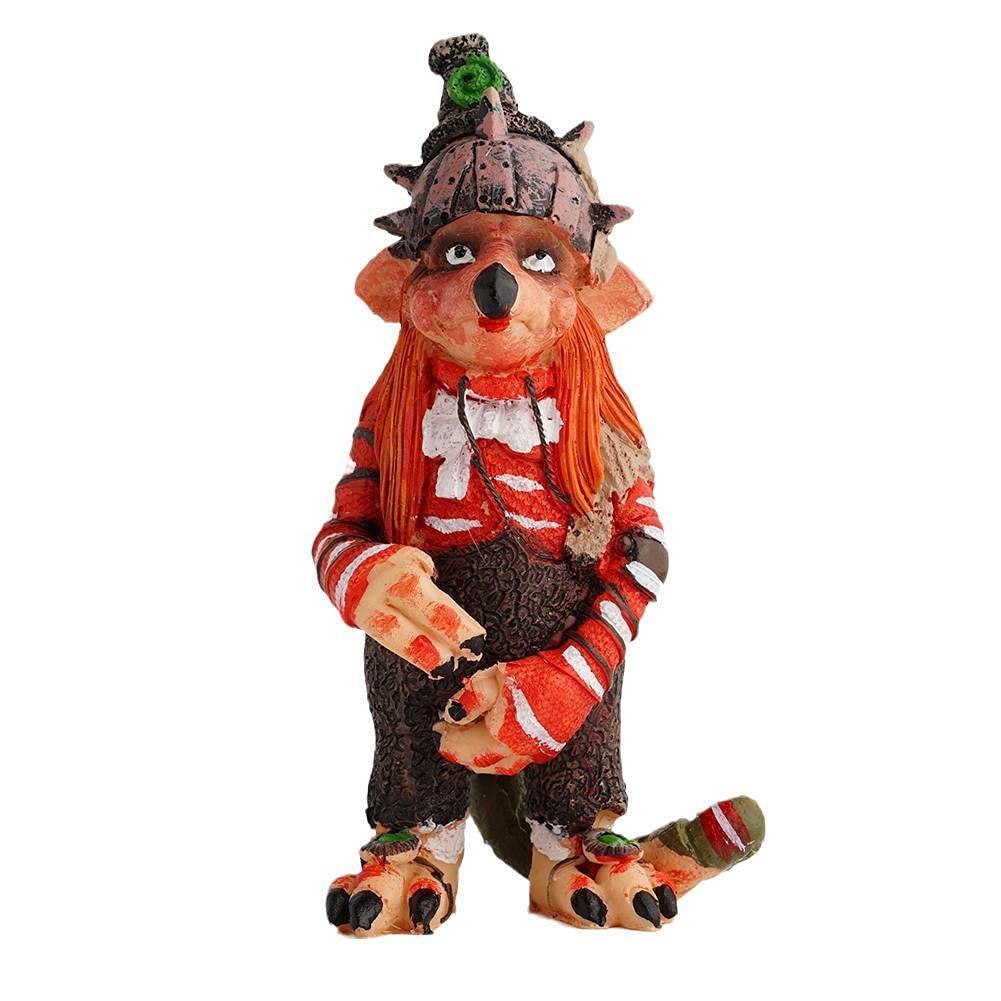Evil Pirate Garden Gnome Statue - Halloween Resin Gothic Decor, Outdoor Big Goblin Figurine for Yard, Patio, Desk & Home - Vintage Dwarf Elf Ornament | Perfect for Halloween Displays, Gothic Gardens & Pirate-Themed Parties