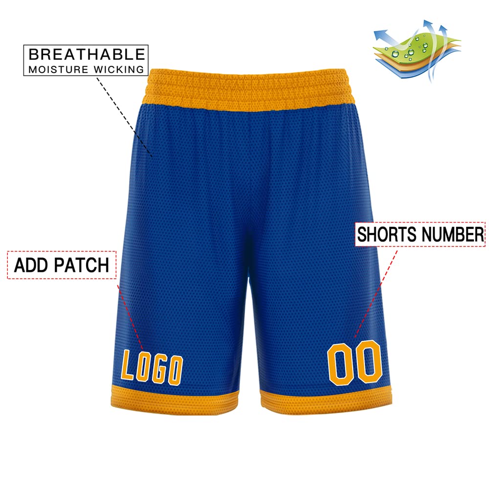 Custom Men's & Youth Basketball Shorts - Performance Athletic Shorts with Pockets & Stitched Numbers - Workout, Fitness, Gym Shorts for Training & Casual Wear