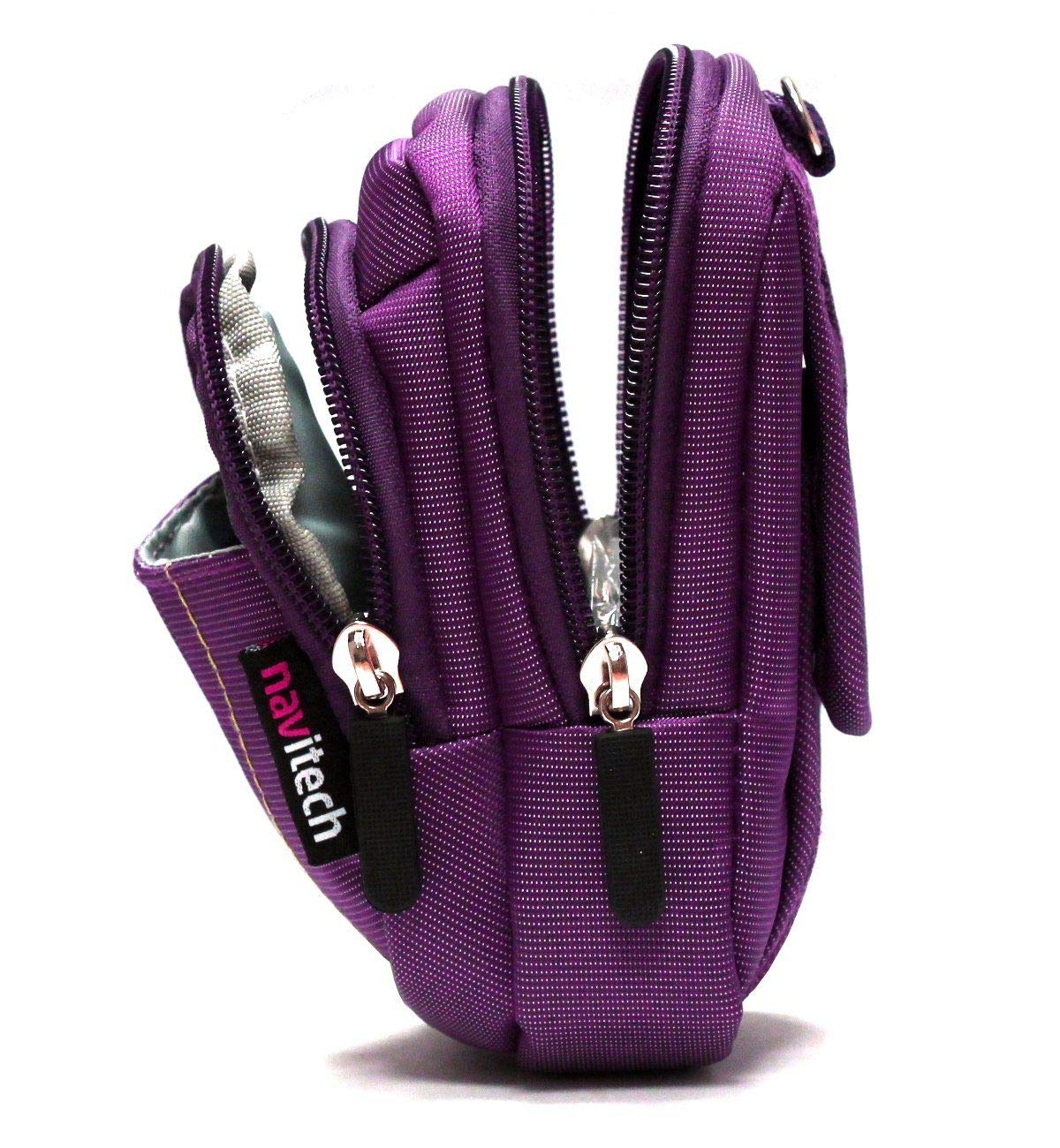 Navitech Purple Digital Camera Case Bag - Compatible with SUNLEO Small Zoom Compact Camera - Waterproof & Shockproof Protective Pouch for Travel, Hiking & Outdoor Photography