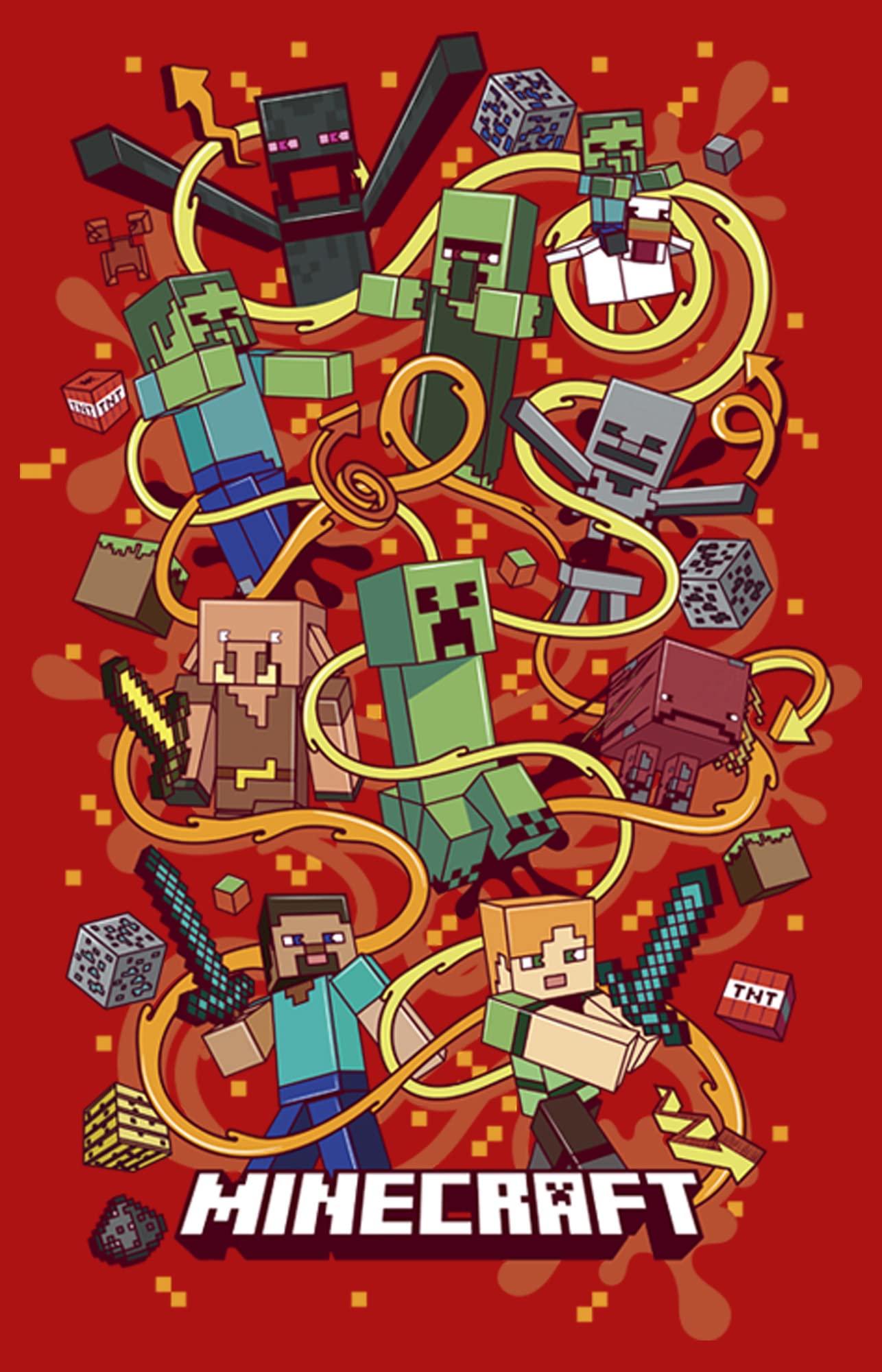 Boys Minecraft Group Shot Graphic T-Shirt - Cool Gaming Tee for Kids, Birthday & Casual Wear