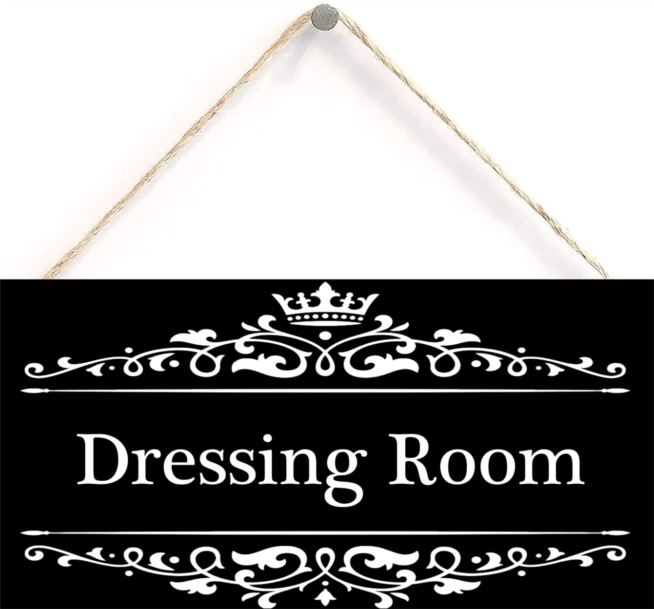 Elegant Dressing Room Sign - Handcrafted Wooden Wall Decor for Home & Bathroom, 6x12 Inches - Perfect for Bedroom, Closet, and Vanity Areas