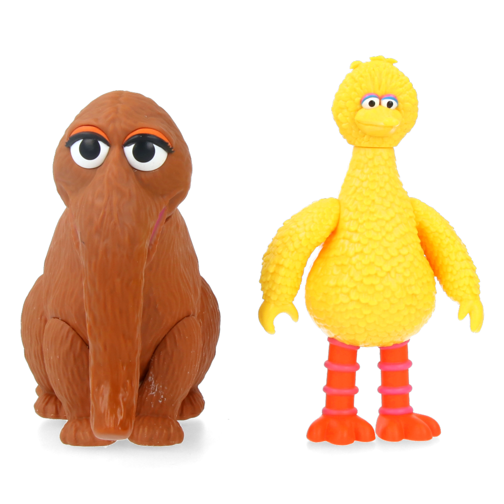 Sesame Street Big Bird and Mr. Snuffleupagus Action Figure 2-Pack - Collectible Toys for Kids, Fans & Nostalgic Gift - Perfect for Playtime, Display & Sesame Street Themed Parties