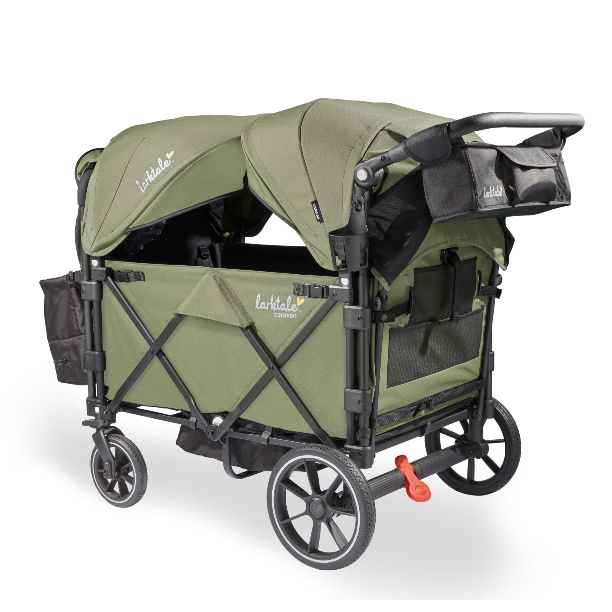Larktale 2024 Caravan Quad Stroller Wagon - 4-Seater All-Terrain Baby Stroller & Wagon for Outdoor Adventures, Beach, Park, and Shopping