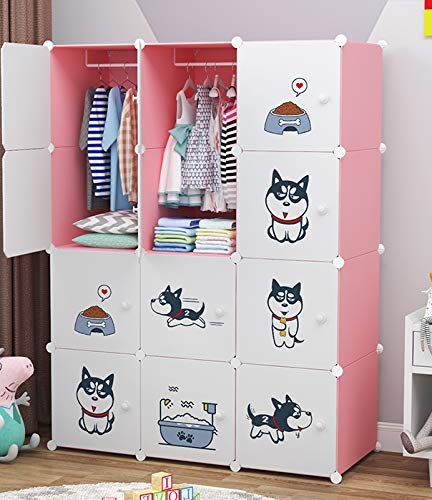 Portable Kids Cloth Wardrobe - Foldable Fabric Closet for Baby & Children's Room Storage, Easy Assembly for Rentals & Small Spaces - Perfect for Nursery, Dorm, or Apartment (Size: Large, Color: J)