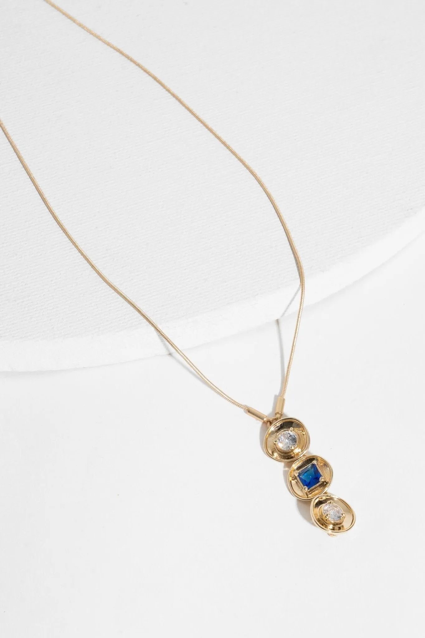 Three Charm Multi Pendant Necklace for Women - Elegant Layered Gold/Silver Jewelry for Daily Wear, Gift Giving & Special Occasions