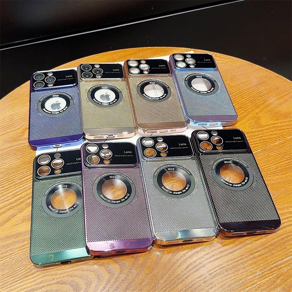 Magnetic Case for iPhone 15 Pro Max - Magsafe Compatible, Full Window Camera Protection & Heat Dissipation Breathable Hard Cover (Dark Purple) | Perfect for Work, Travel & Everyday Protection