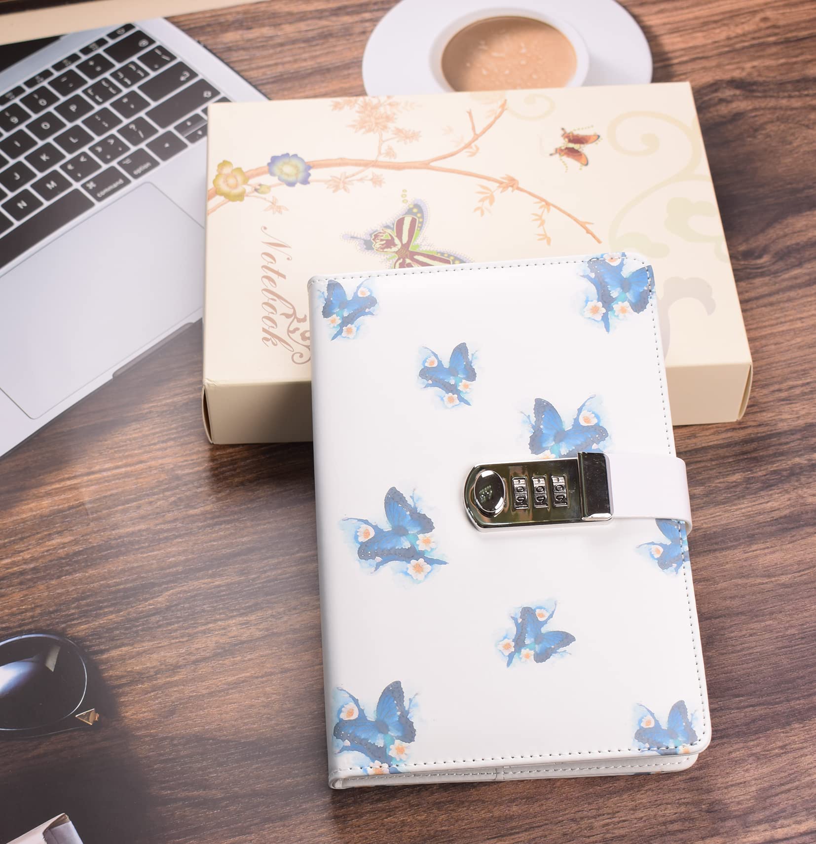 Secure A5 Password Lock Journal - Digital Combination Locking Diary Notebook with Cover, Perfect for Personal Writing, Travel Planner & Gift Ideas (Style 2)