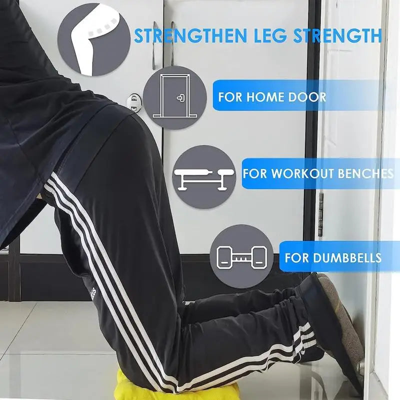 Nordic Hamstring Curl Strap - Adjustable Leg Exercise Belt for Home & Gym Workouts - Perfect for Strength Training, Rehabilitation, and Fitness Enthusiasts